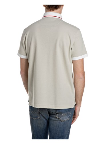 Replay BEŽ POLO MAJICA S KRAGNOM U DRUGOJ BOJI - 2