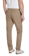 BEŽ COMFORT FIT CHINO HLAČE OD PAMUKA S VEZICAMA - 4