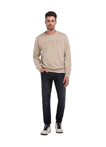 Replay BEŽ SWEATSHIRT REPLAY ATTITUDE - 1