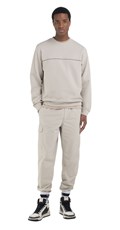 BEŽ SWEATSHIRT REGULARNOG KROJA S MINI NATPISOM - 1