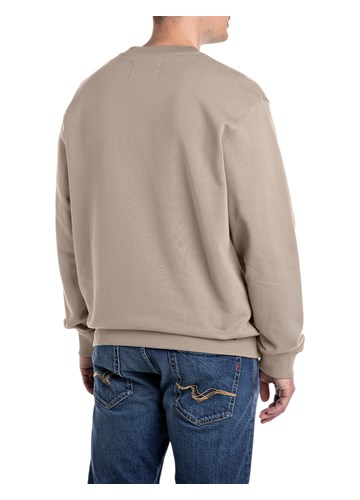 Replay BEŽ SWEATSHIRT S GUMIRANIM REPLAY NATPISOM - 2