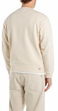 BEŽ SWEATSHIRT S MINI NATPISOM NA PRSIMA - 2