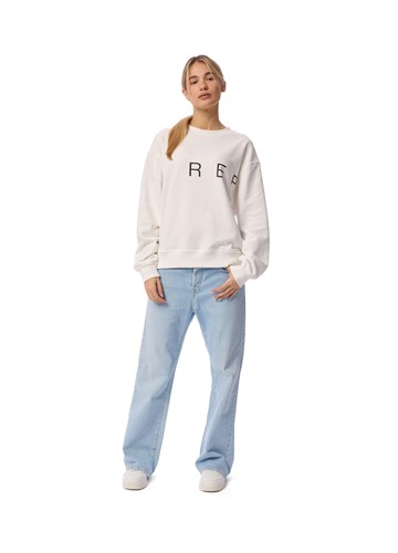 Replay BEŽ SWEATSHIRT S OBOSTRANIM NATPISOM REPLAY - 1