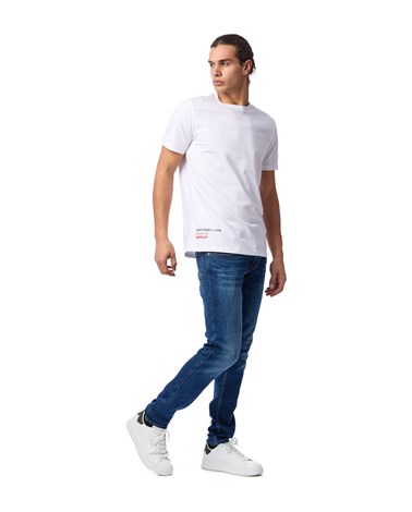 Replay bijela majica kratkih rukava s mini natpisom