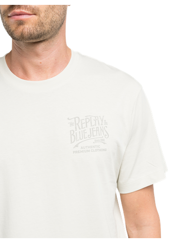 Replay BIJELA MAJICA OD DŽERSEJA S IZBLIJEDJELIM NATPISOM - 3