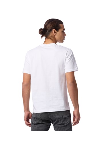 Replay BIJELA MAJICA S MINI PRINTOM U BIKER STILU  - 4