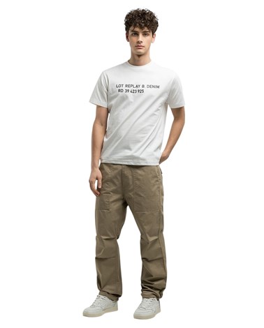 M3021  2660 Replay bijela majica s printom lot replay denim Replay bijela majica s printom lot replay denim