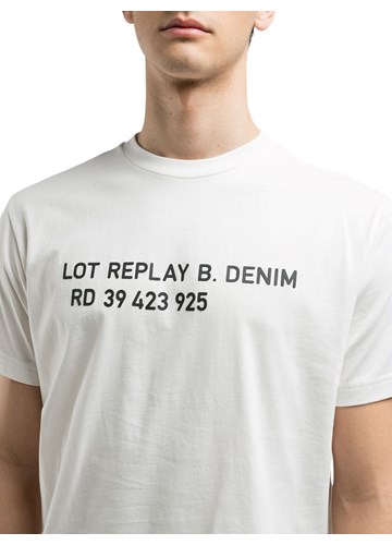 Replay BIJELA MAJICA S PRINTOM LOT REPLAY DENIM - 3