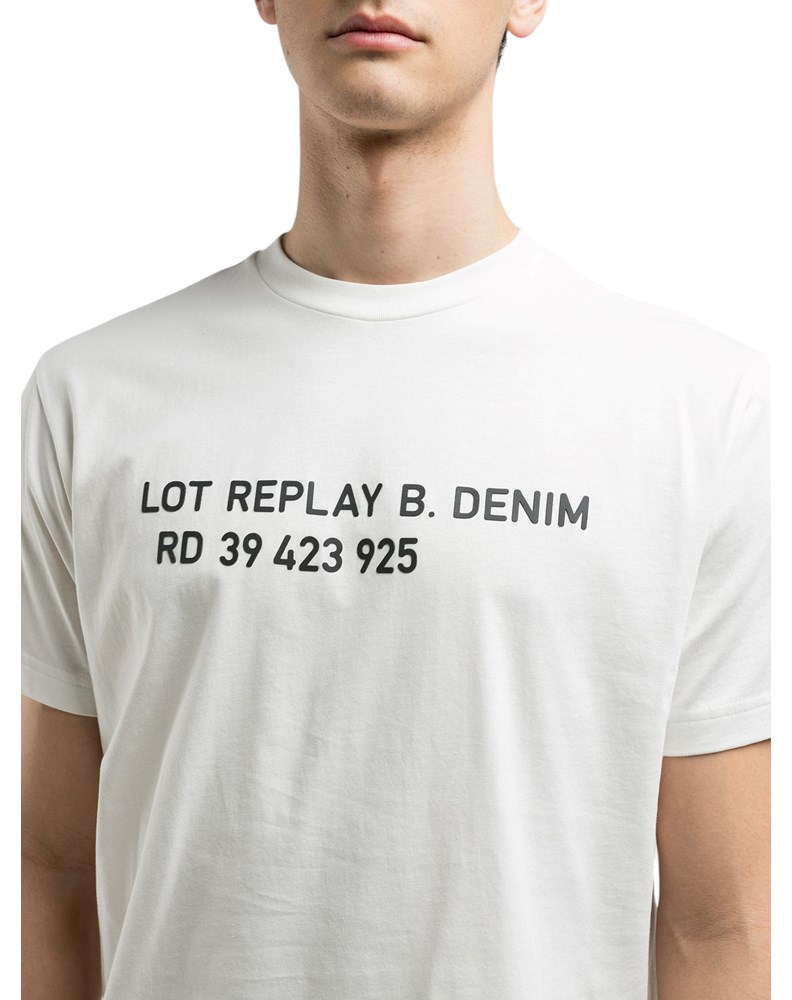 Replay BIJELA MAJICA S PRINTOM LOT REPLAY DENIM - 3