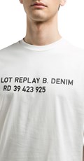 BIJELA MAJICA S PRINTOM LOT REPLAY DENIM - 3