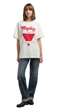 BIJELA BOY-FIT MAJICA S PRINTOM - 1