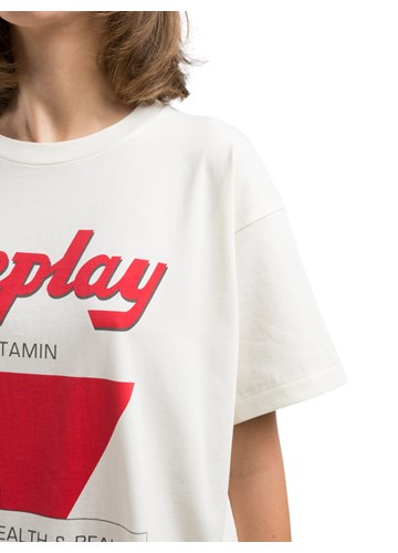 Replay BIJELA BOY-FIT MAJICA S PRINTOM - 6
