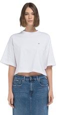 BIJELA CROPPED MAJICA S METALNIM LOGOM - 3