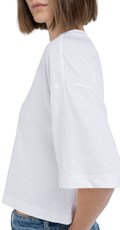 BIJELA CROPPED MAJICA S METALNIM LOGOM - 5
