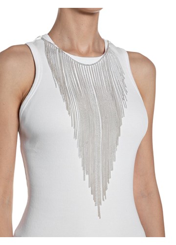 Replay BIJELA MAJICA BEZ RUKAVA S OGRLICOM - 3