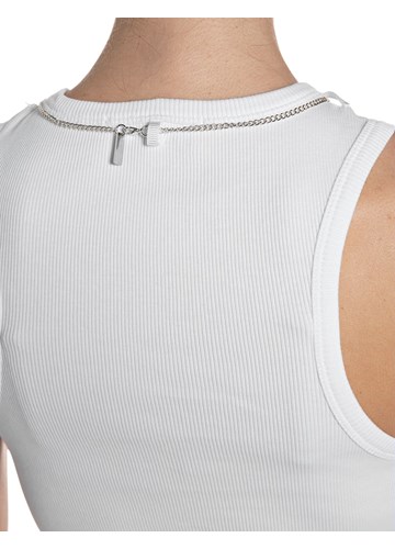 Replay BIJELA MAJICA BEZ RUKAVA S OGRLICOM - 4