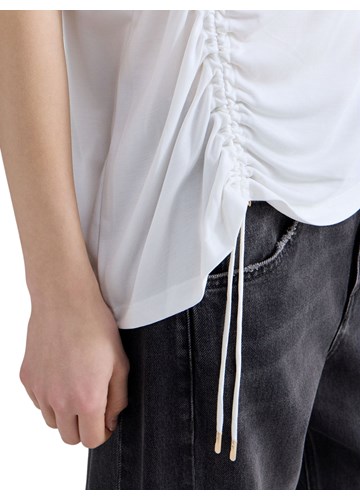 Replay BIJELA MAJICA BEZ RUKAVA S VEZICAMA - 7