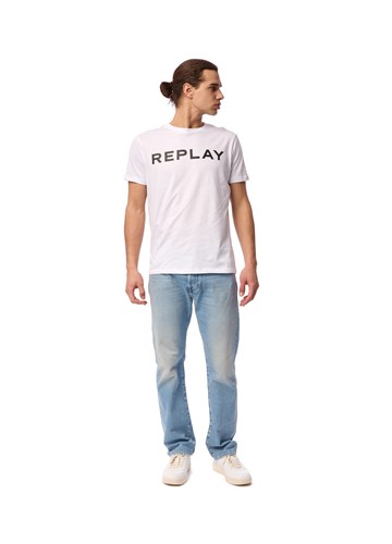 Replay BIJELA MAJICA KRATKIH RUKAVA S CLASSIC REPLAY PRINTOM - 1