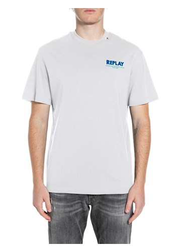 Replay BIJELA MAJICA OPUŠTENOG KROJA S FIJI PRINTOM - 1