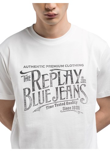 Replay BIJELA MAJICA S AUTHENTIC PRINTOM - 7