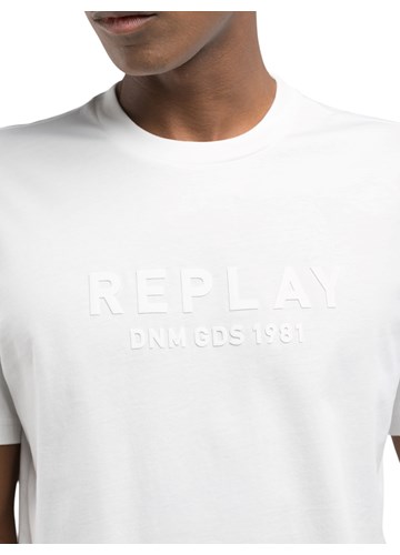 Replay BIJELA MAJICA S GUMIRANIM REPLAY NATPISOM - 3