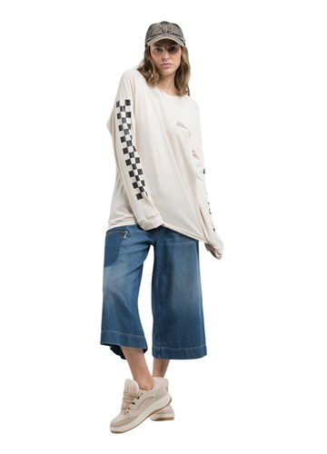 Replay BIJELA MAJICA S MOTO PRINTOM - 1