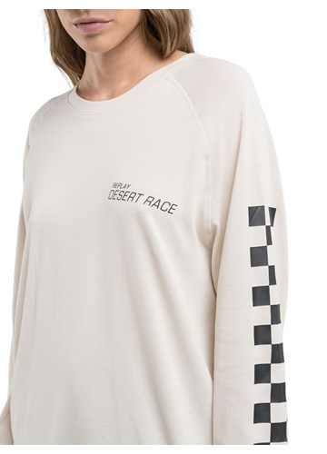 Replay BIJELA MAJICA S MOTO PRINTOM - 6