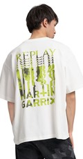 BIJELA MAJICA S OKRUGLIM IZREZOM I REPLAY X MARTIN GARRIX NATPISOM - 3