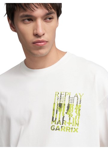 Replay BIJELA MAJICA S OKRUGLIM IZREZOM I REPLAY X MARTIN GARRIX NATPISOM - 5