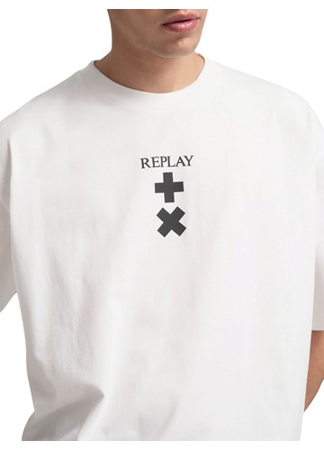 Replay BIJELA MAJICA S OKRUGLIM IZREZOM I REPLAY X MARTIN GARRIX LOGOTIPOM - 6