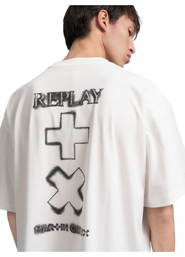 Replay BIJELA MAJICA S OKRUGLIM IZREZOM I REPLAY X MARTIN GARRIX LOGOTIPOM - 7
