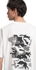 BIJELA MAJICA S OKRUGLIM IZREZOM I REPLAY X MARTIN GARRIX LOGOM I GRAFIKAMA - 7