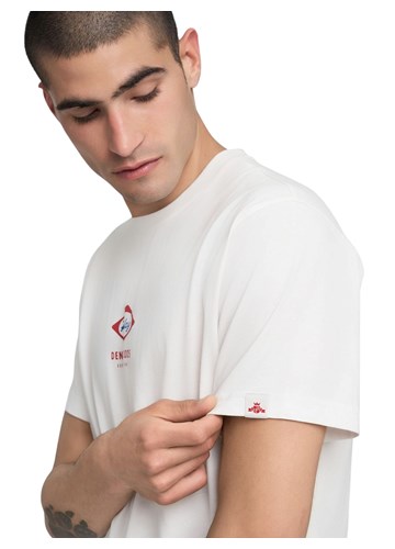 Replay BIJELA MAJICA S OKRUGLIM IZREZOM I VINTAGE PRINTOM - 5