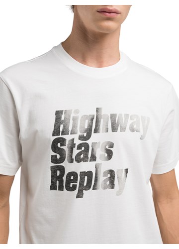 Replay BIJELA MAJICA S PRINTOM HIGHWAY STARS REPLAY - 4