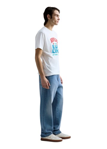 Replay BIJELA MAJICA S RETRO LOGOTIPOM REPLAY BLUE JEANS - 4