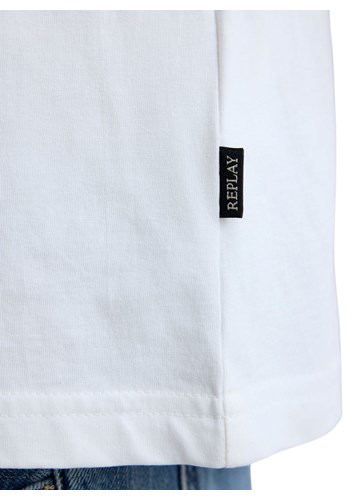 Replay BIJELA MAJICA S RETRO LOGOTIPOM REPLAY BLUE JEANS - 6