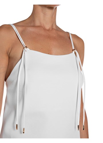 Replay BIJELA MINI HALJINA S DUPLIM NARAMENICAMA - 3