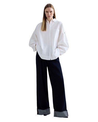 Replay bijela oversize košulja od popelina