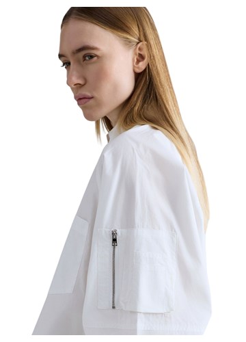 Replay BIJELA OVERSIZE KOŠULJA OD POPELINA - 6