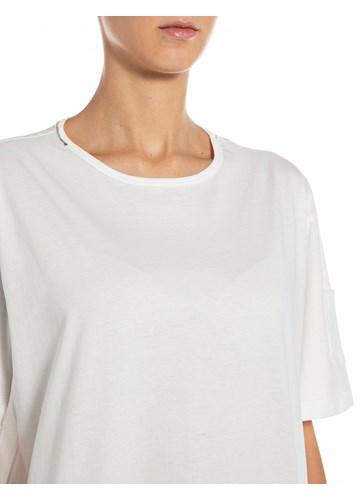 Replay BIJELA OVERSIZE PAMUČNA MAJICA - 3