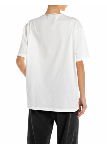 Replay BIJELA OVERSIZE PAMUČNA MAJICA - 2