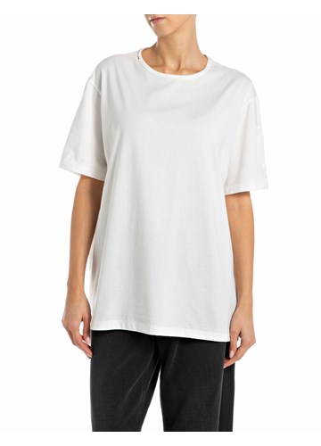 Replay BIJELA OVERSIZE PAMUČNA MAJICA - 1