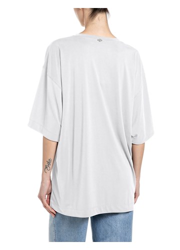 Replay BIJELA OVERSIZED MAJICA OD MODALA - 2