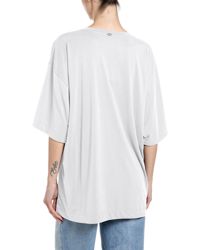 Replay BIJELA OVERSIZED MAJICA OD MODALA - 2