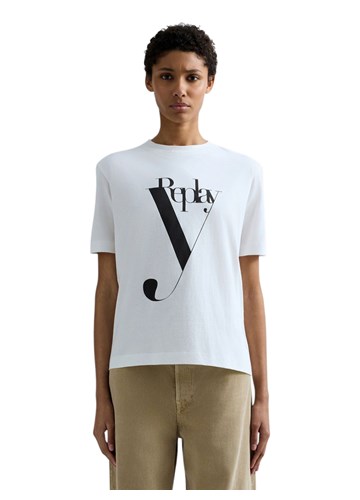 Replay BIJELA PAMUČNA MAJICA S MAXI PRINTOM - 2