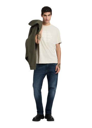 Replay BIJELA PAMUČNA MAJICA S NATPISOM DENIM GOODS - 1