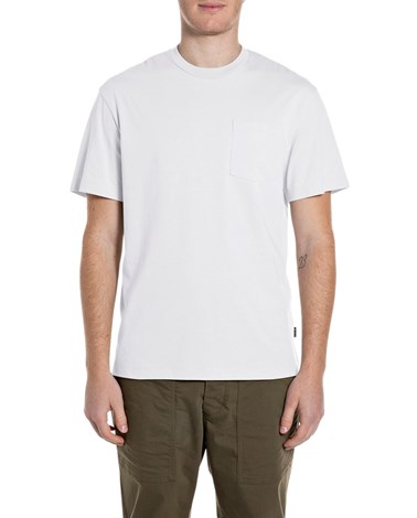 Replay bijela pamučna majica s printom zmaja na leđima