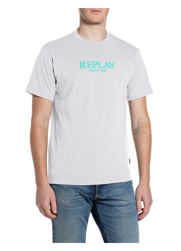 Replay BIJELA PAMUČNA MAJICA S UTISNUTIM LOGOM - 1