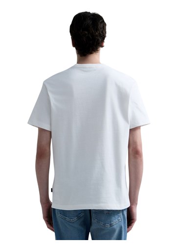 Replay BIJELA PAMUČNA MAJICA S VEZENIM R LOGOTIPOM - 3