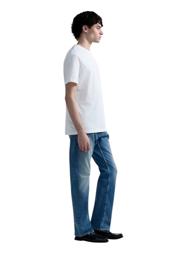 Replay BIJELA PAMUČNA MAJICA S VEZENIM R LOGOTIPOM - 4